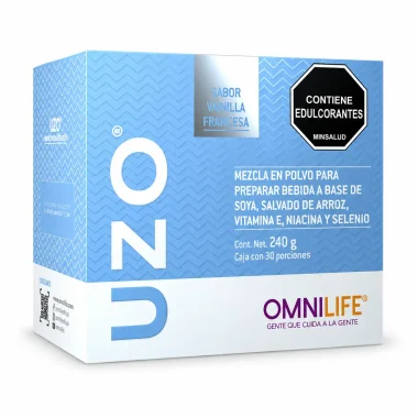 Uzo Omnilife sabor vainilla francesa, caja de 240 g
